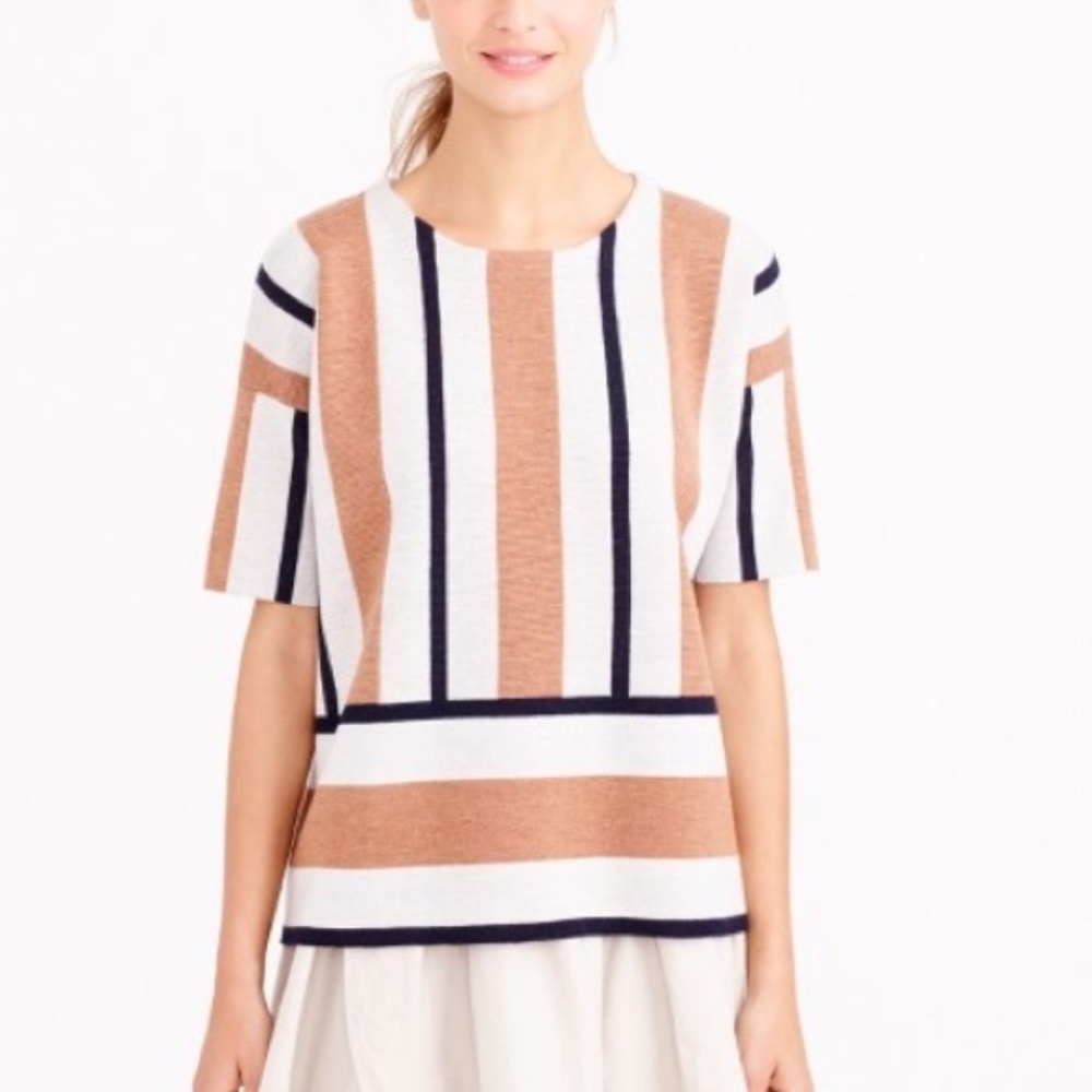 J Crew Boxy Short Sleeve Sweater